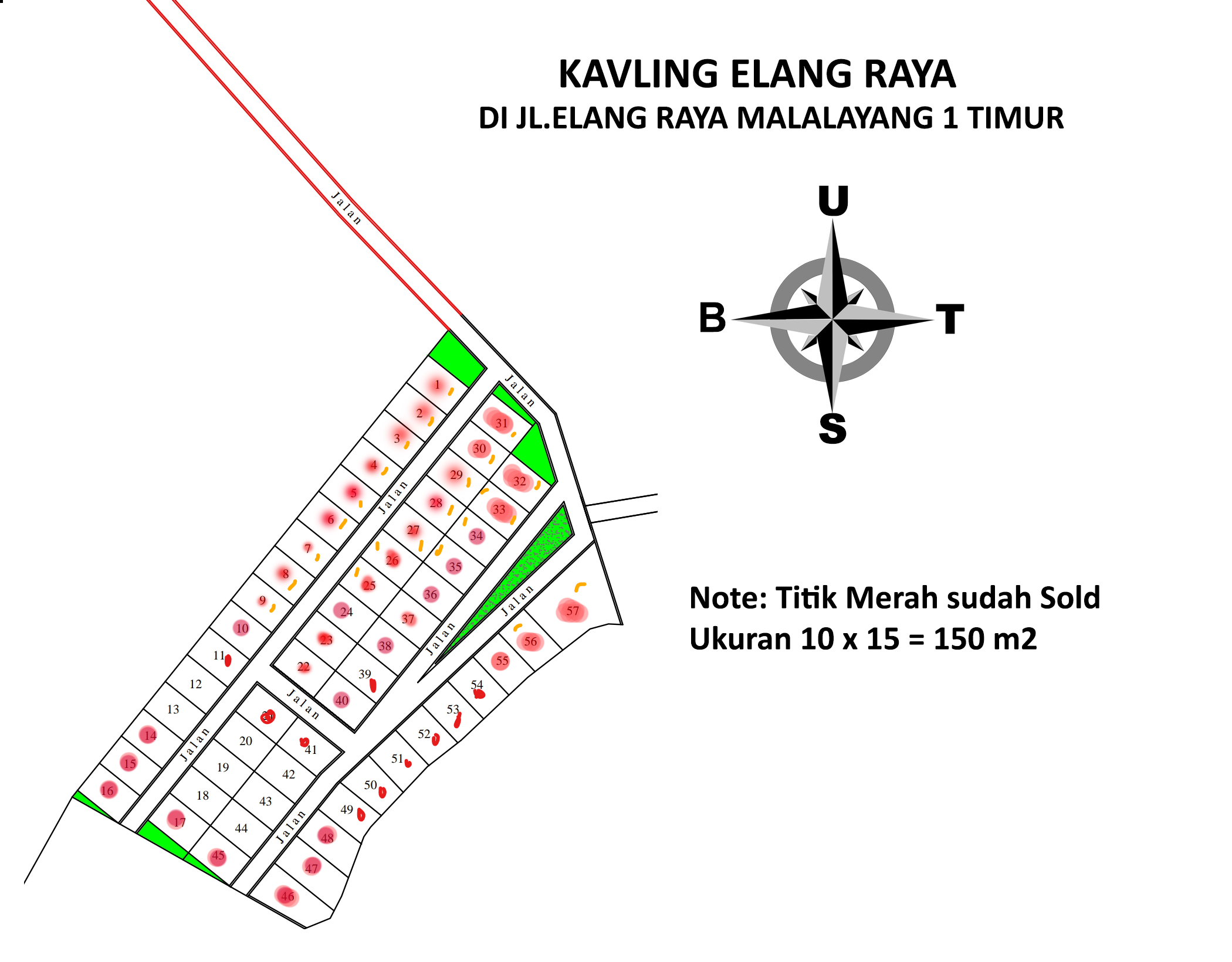 Site plan Kavling Elang Raya
